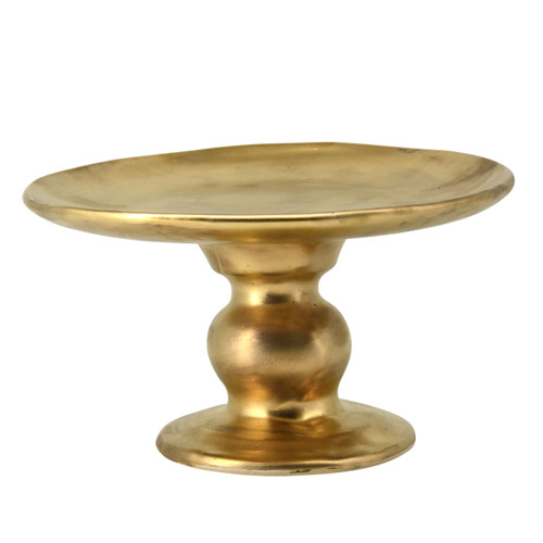 SLUMBERLAND Tortenteller Obentraut de Luxe, mattgold - bon ton