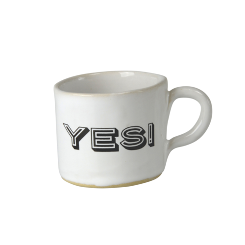 ALICE entsetzlich kleine Kaffetasse, weiß, YES!