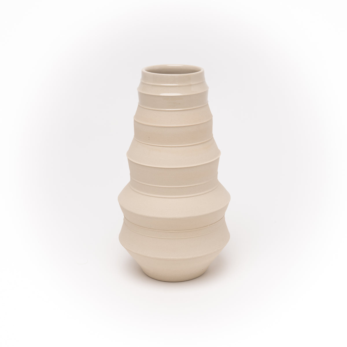 Vase Steinzeug beige, 27