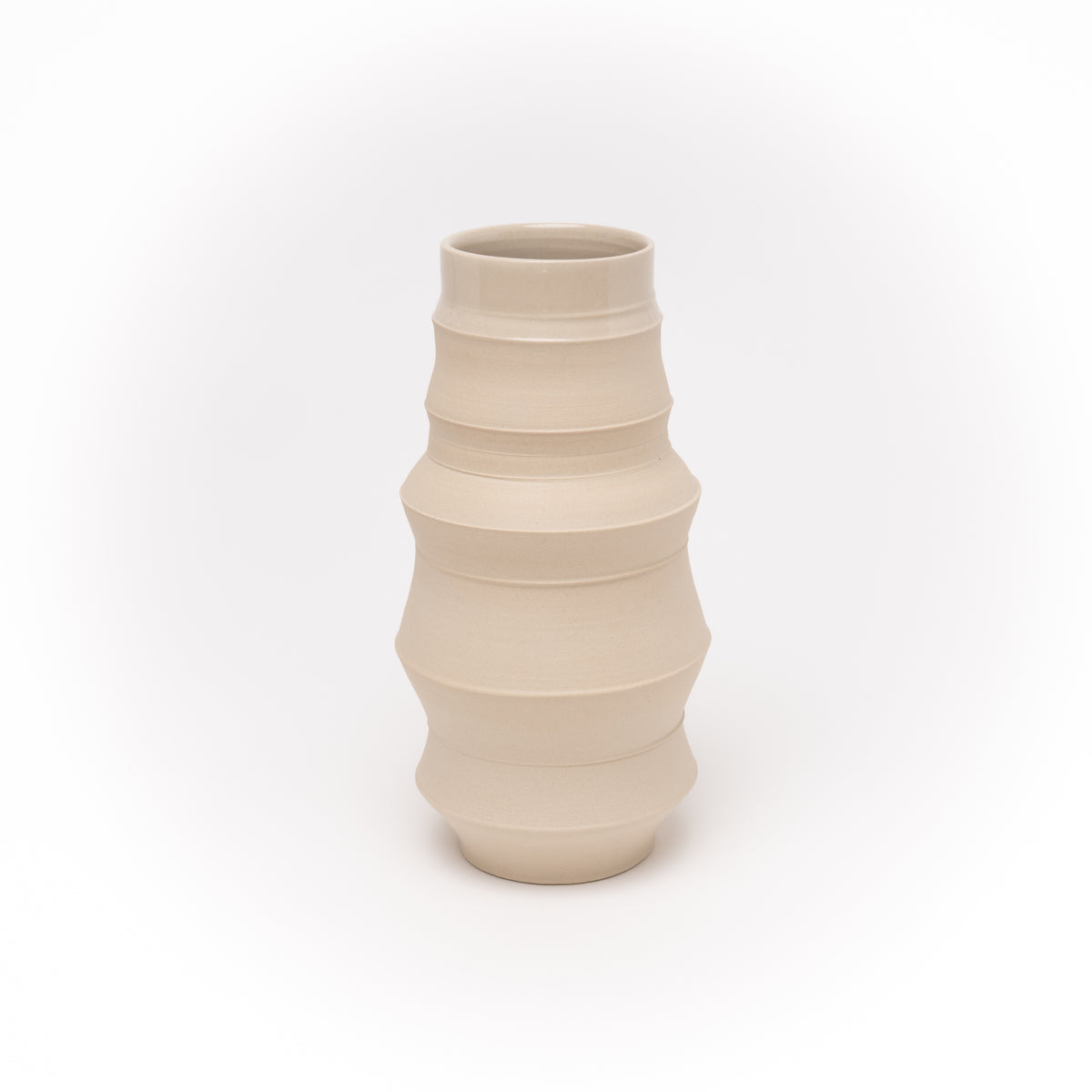 Vase Steinzeug beige, 28