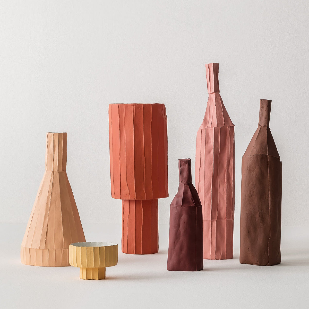 Vulcano Vase paperclay lachs