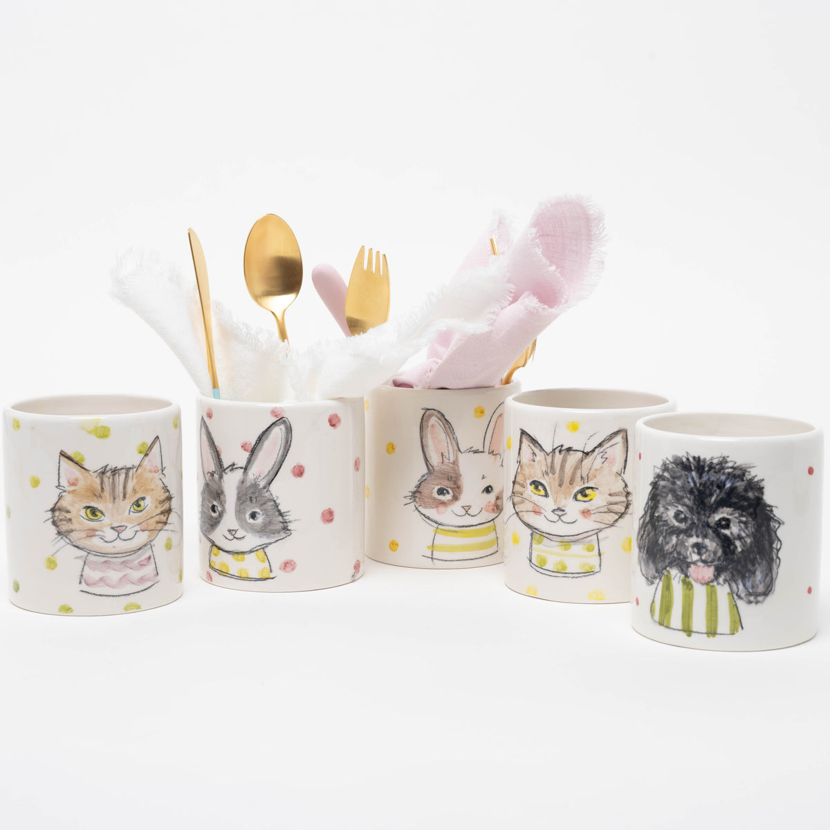 Kinderbecher zylindrisch, handbemalt 