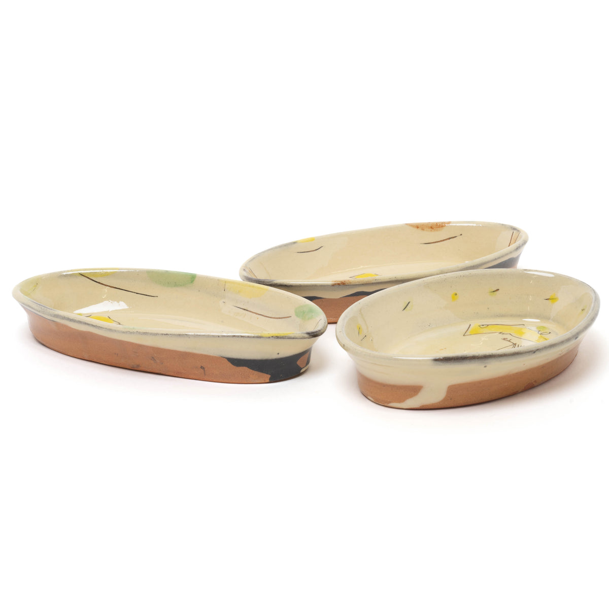 Ovale Schalen klein, Handbemalt