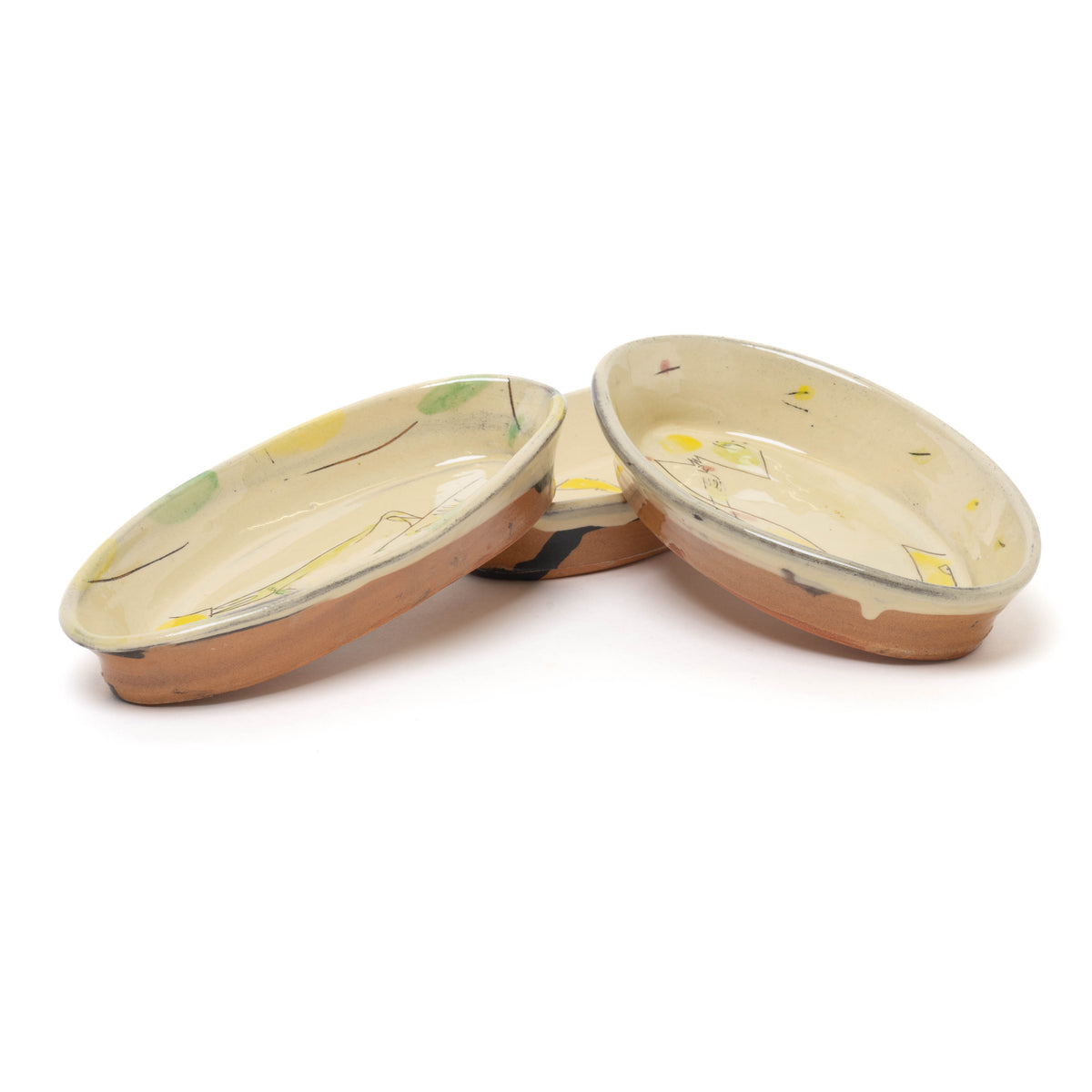 Ovale Schalen klein, Handbemalt