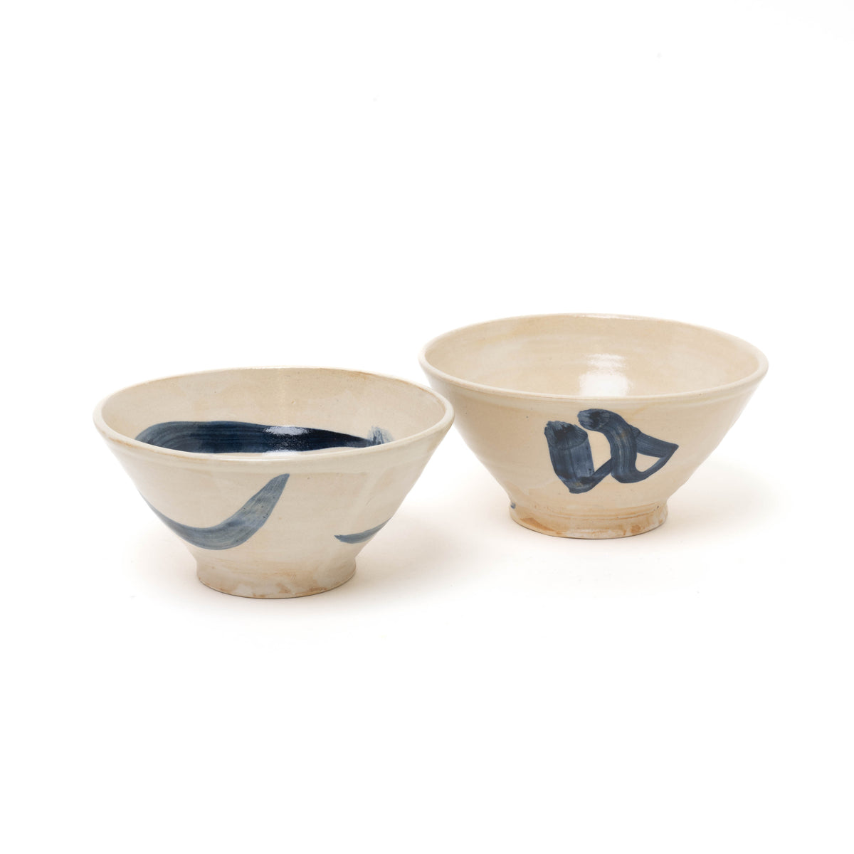 Müsli Schalen, Handbemalt blau 