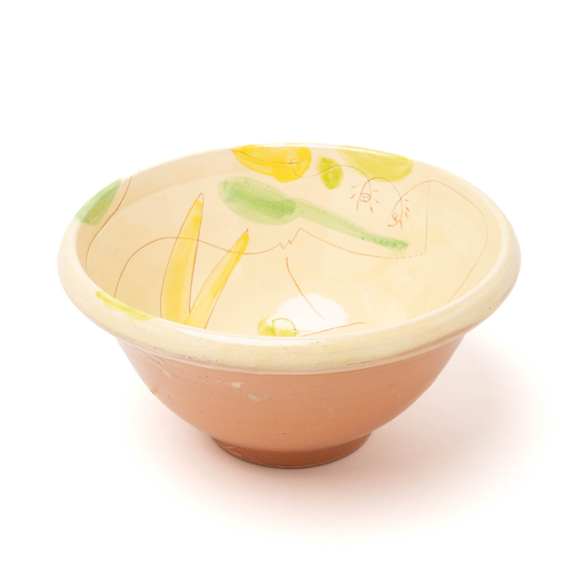 Tiefe Schüssel, handbemalt, Unikat