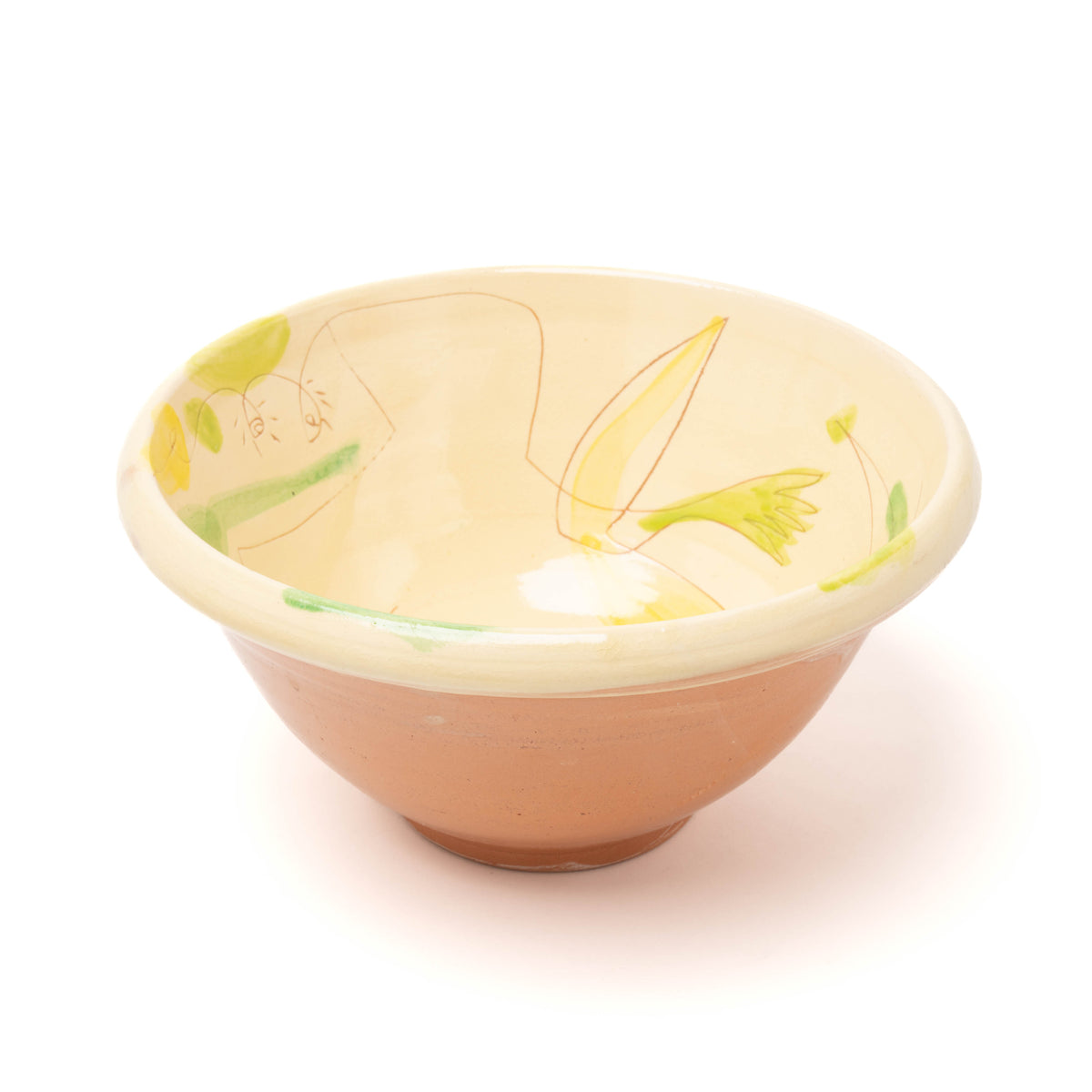 Tiefe Schüssel, handbemalt, Unikat