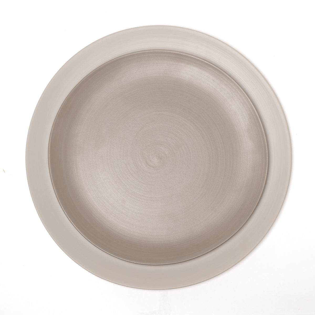 Dessert plate round peel, light brown