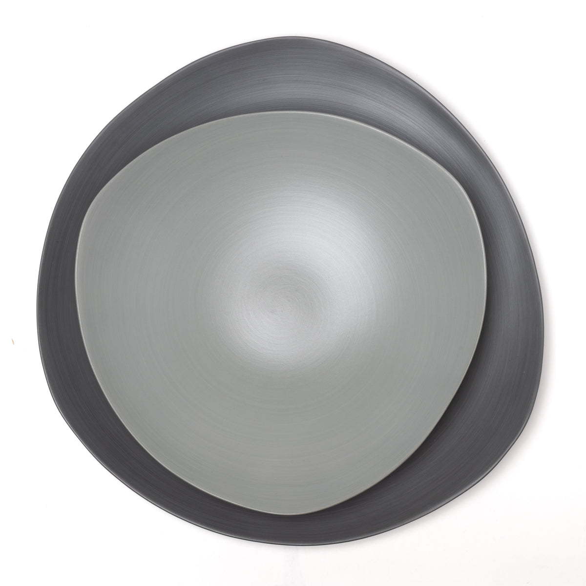 Soup plate triangolo, green bamboo