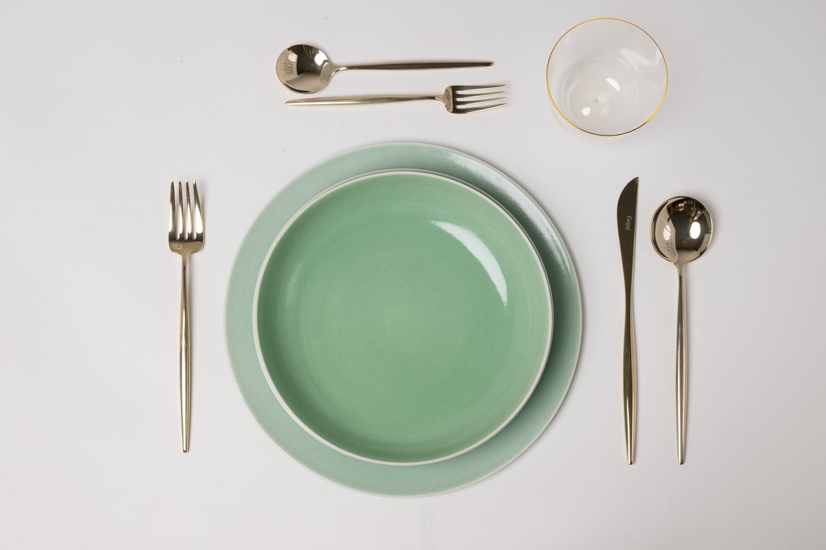 Green Plate Set by Veronika Thurin