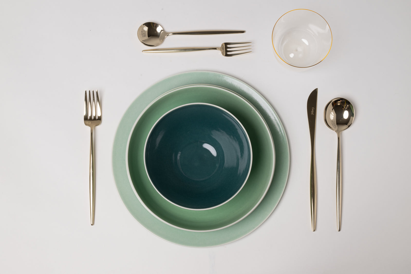 Green Plate Set by Veronika Thurin