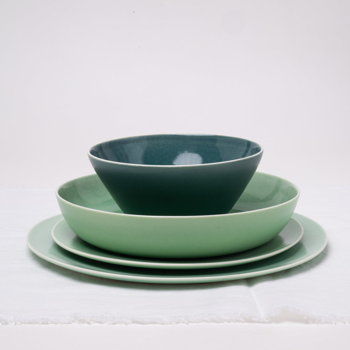 Green Plate Set by Veronika Thurin
