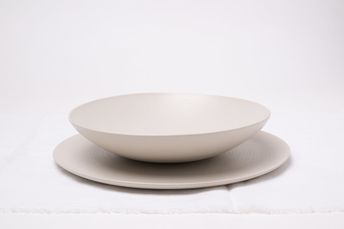 Dinner plate round peel, linen