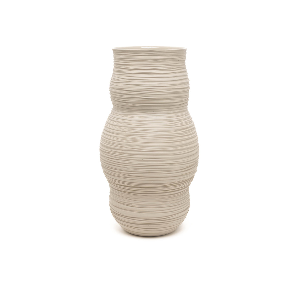 Vase Steinzeug hellbraun, 4