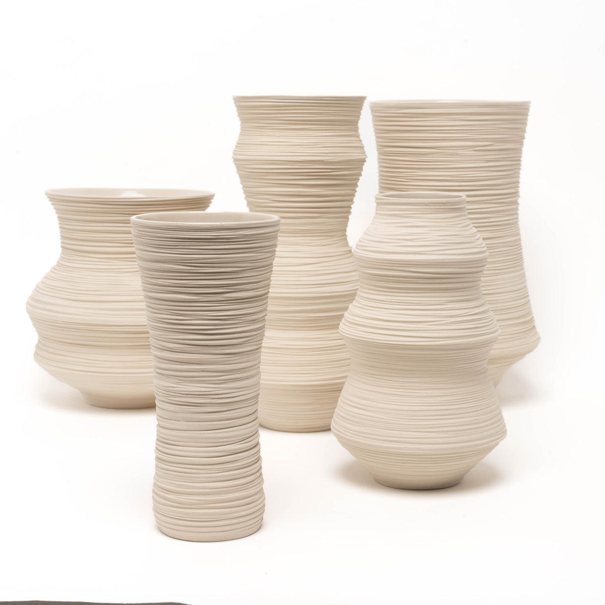 Vase Steinzeug beige, 24