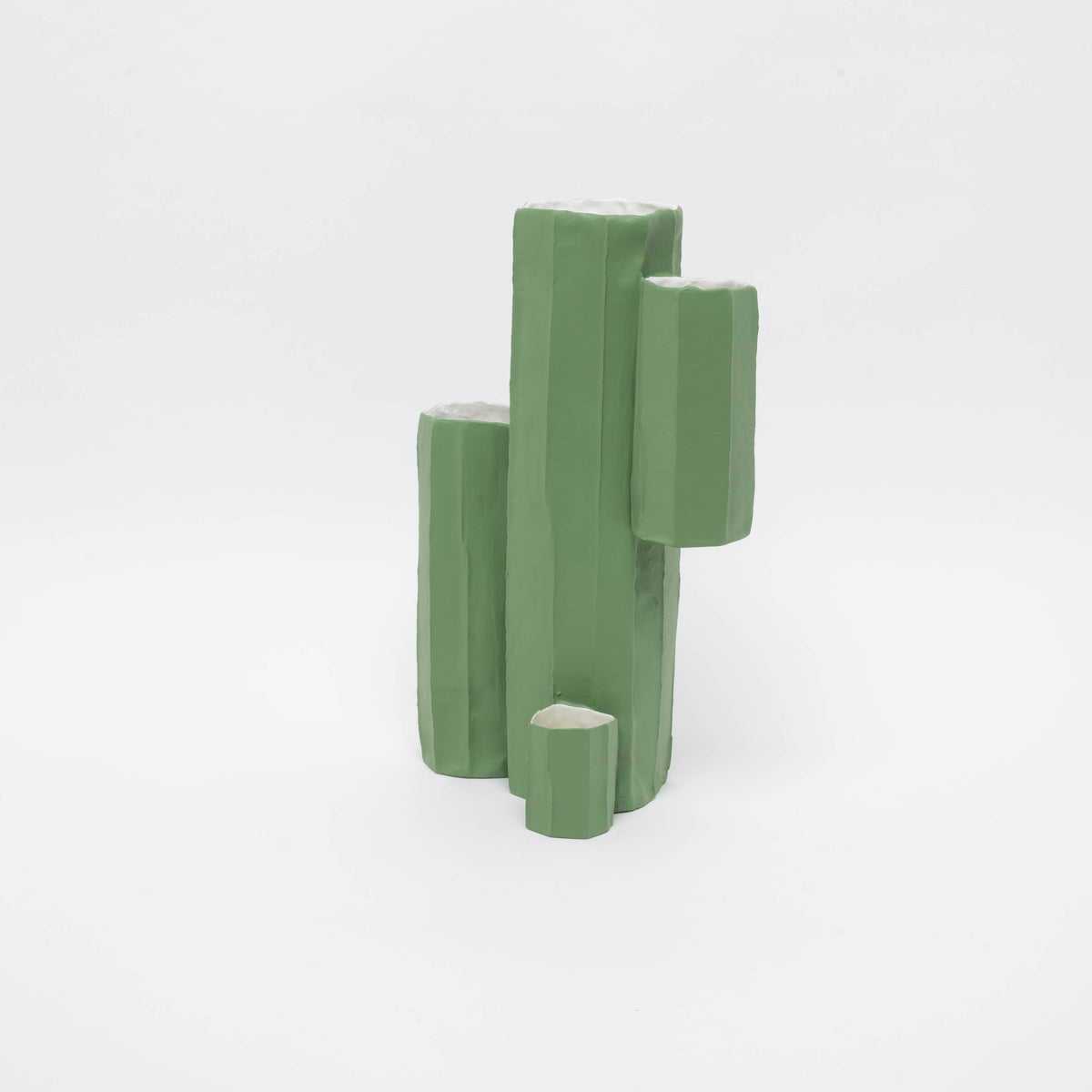 Vaso cactus in paperclay H 35