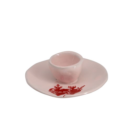 PRAKTISCH Eierbecher mit Tellerchen, rosa