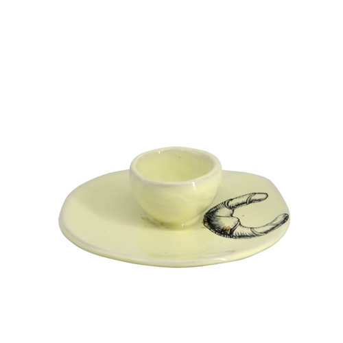 PRAKTISCH Eierbecher mit Tellerchen, gelb