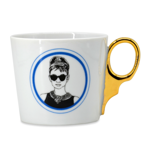 ALICE Becher mit Henkel Gold, Audrey Hepburn