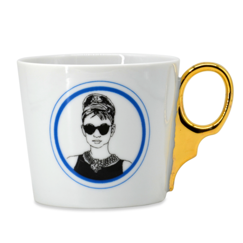 ALICE cup with gold handle, Audrey Hepburn