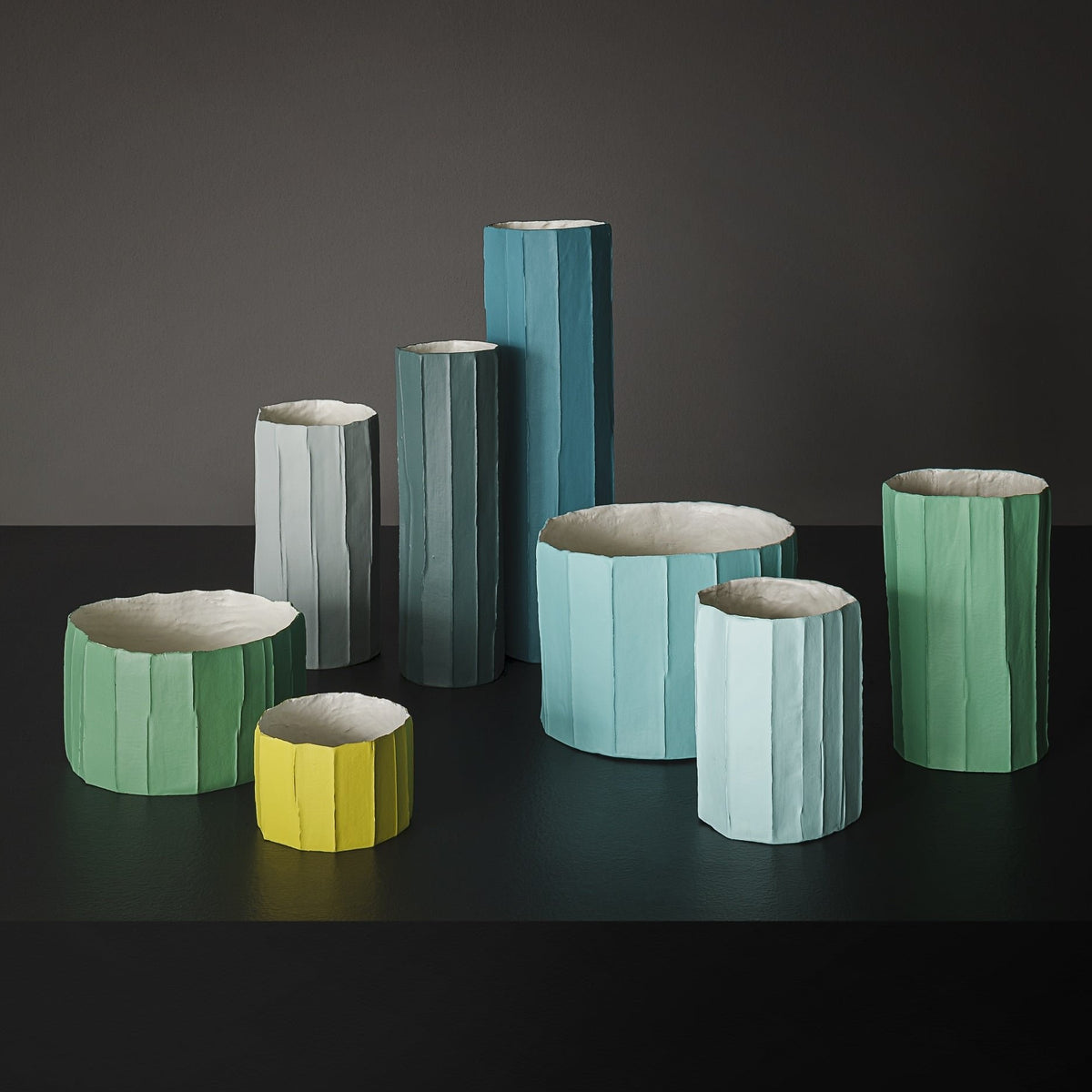 Ninfea tall, bowl paperclay, D24 H18