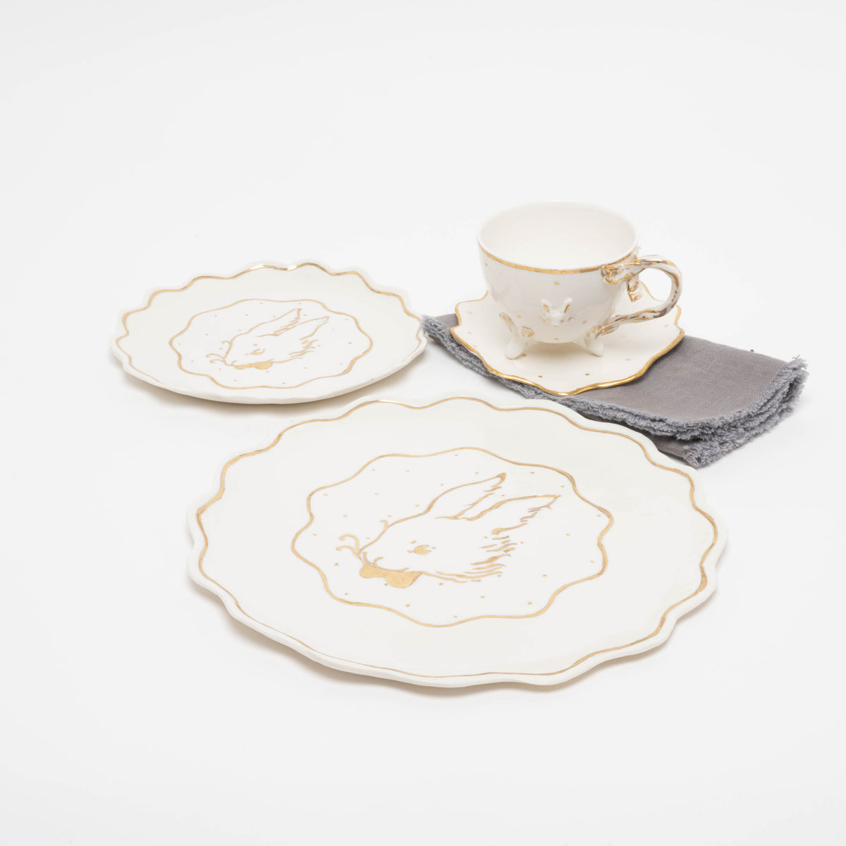 Porcelain tea cup &quot;Alice&quot;, white