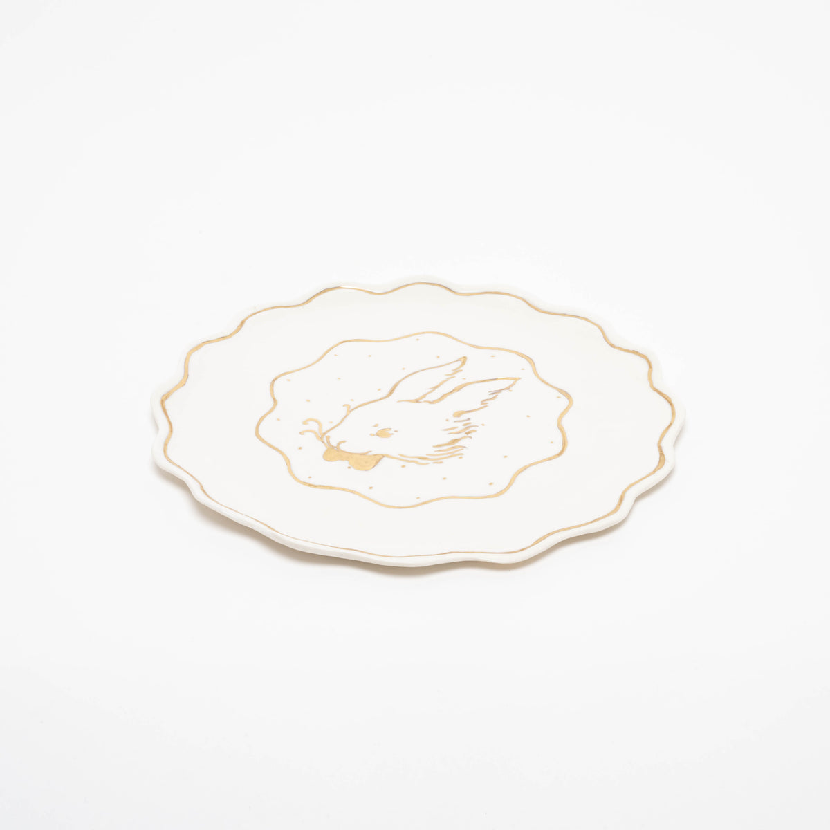 Porcelain cake plate with decoration &quot;Rabbit