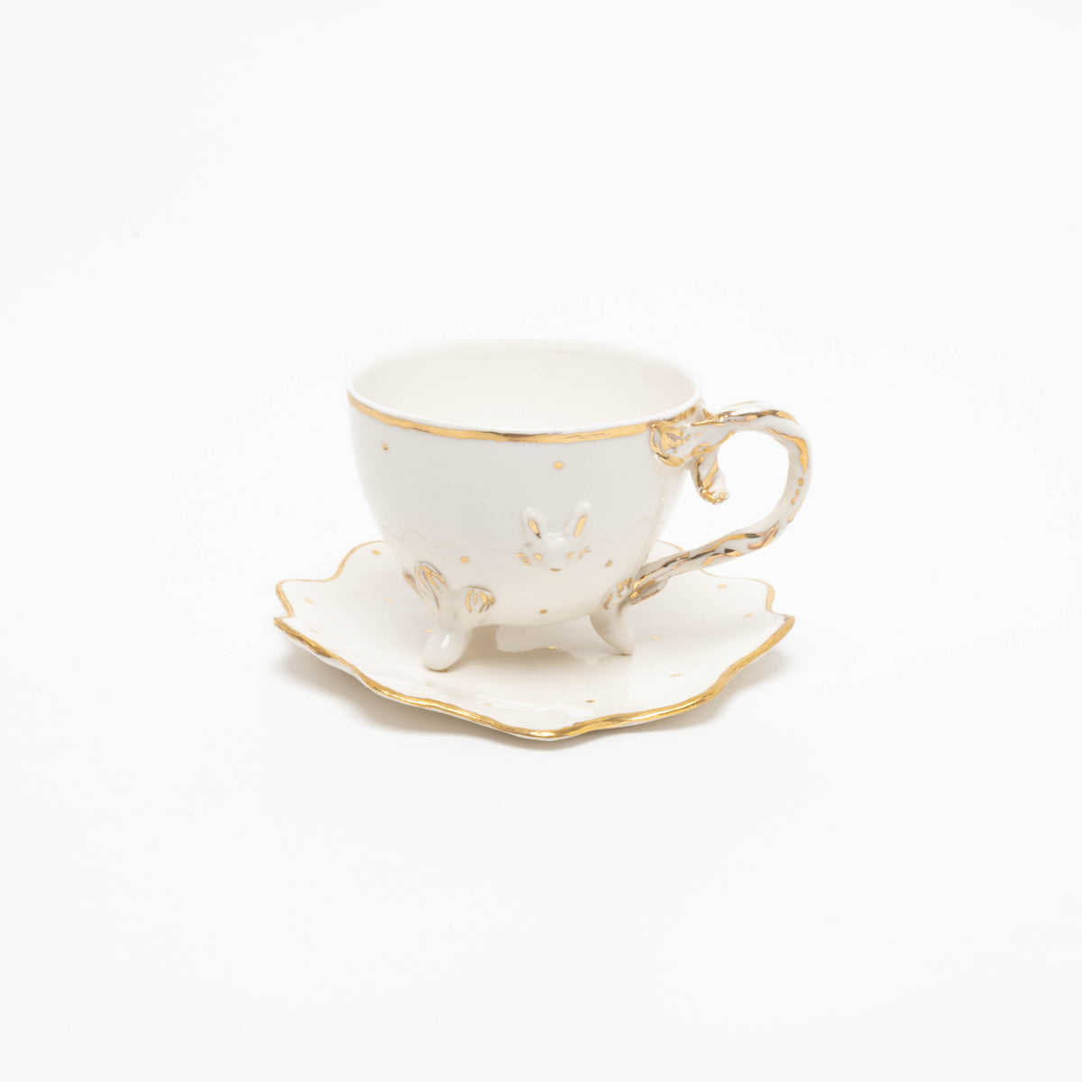 Porcelain tea cup &quot;Alice&quot;, white