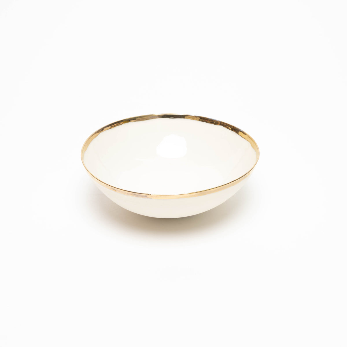 Golden edge soup bowl 18 white