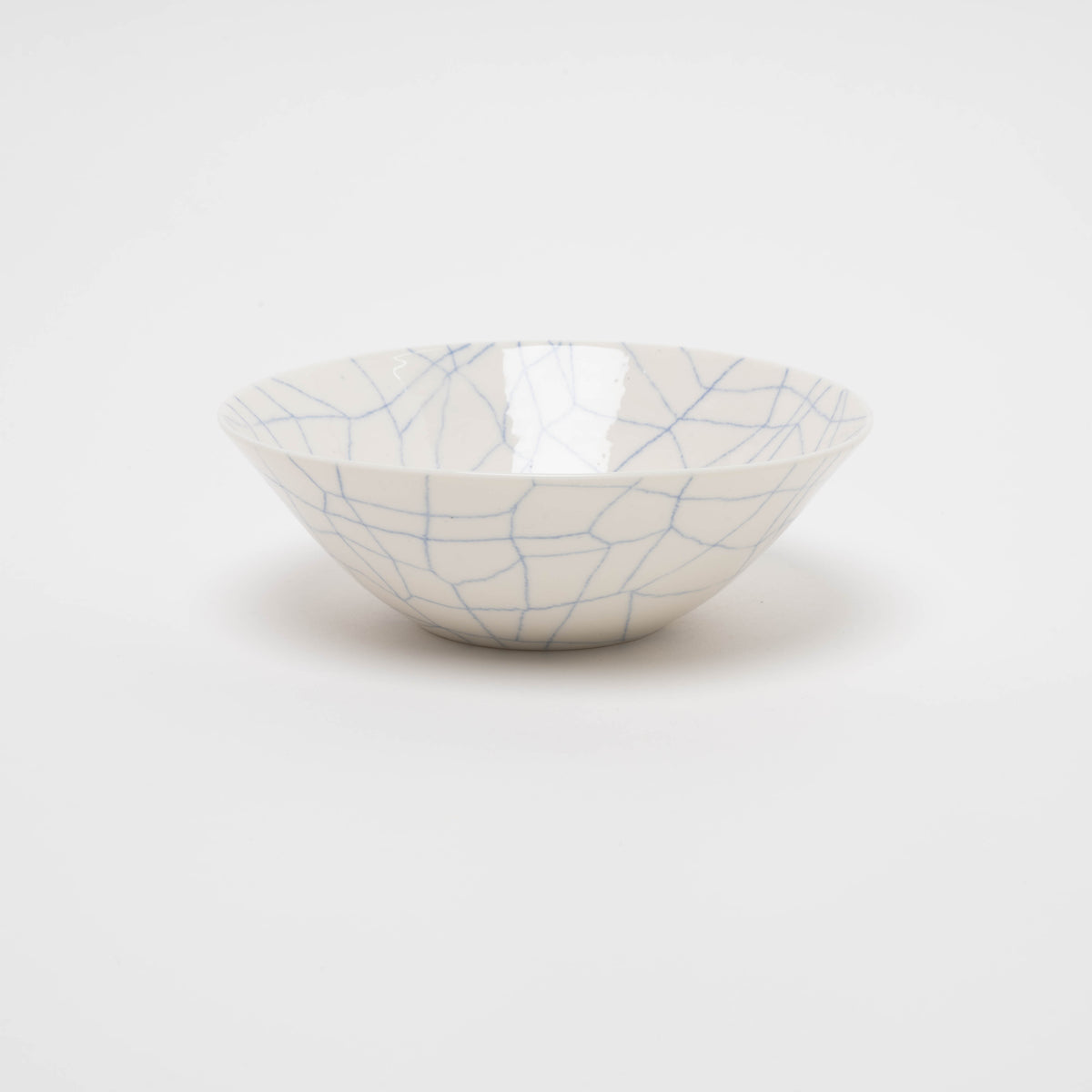 Porcelain bowl blue line