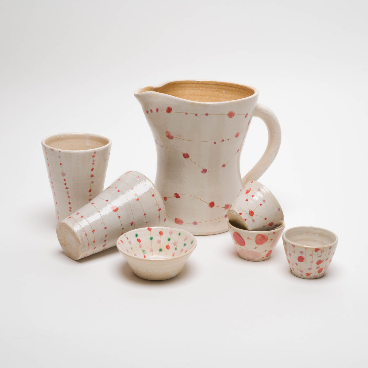Becher, Handbemalt, Girlanden