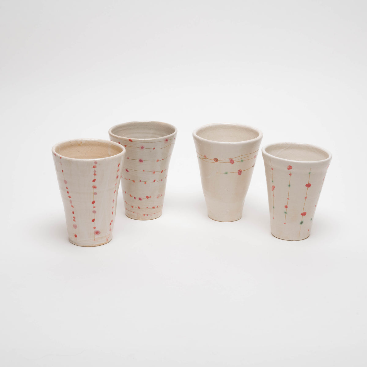 Becher, Handbemalt, Girlanden