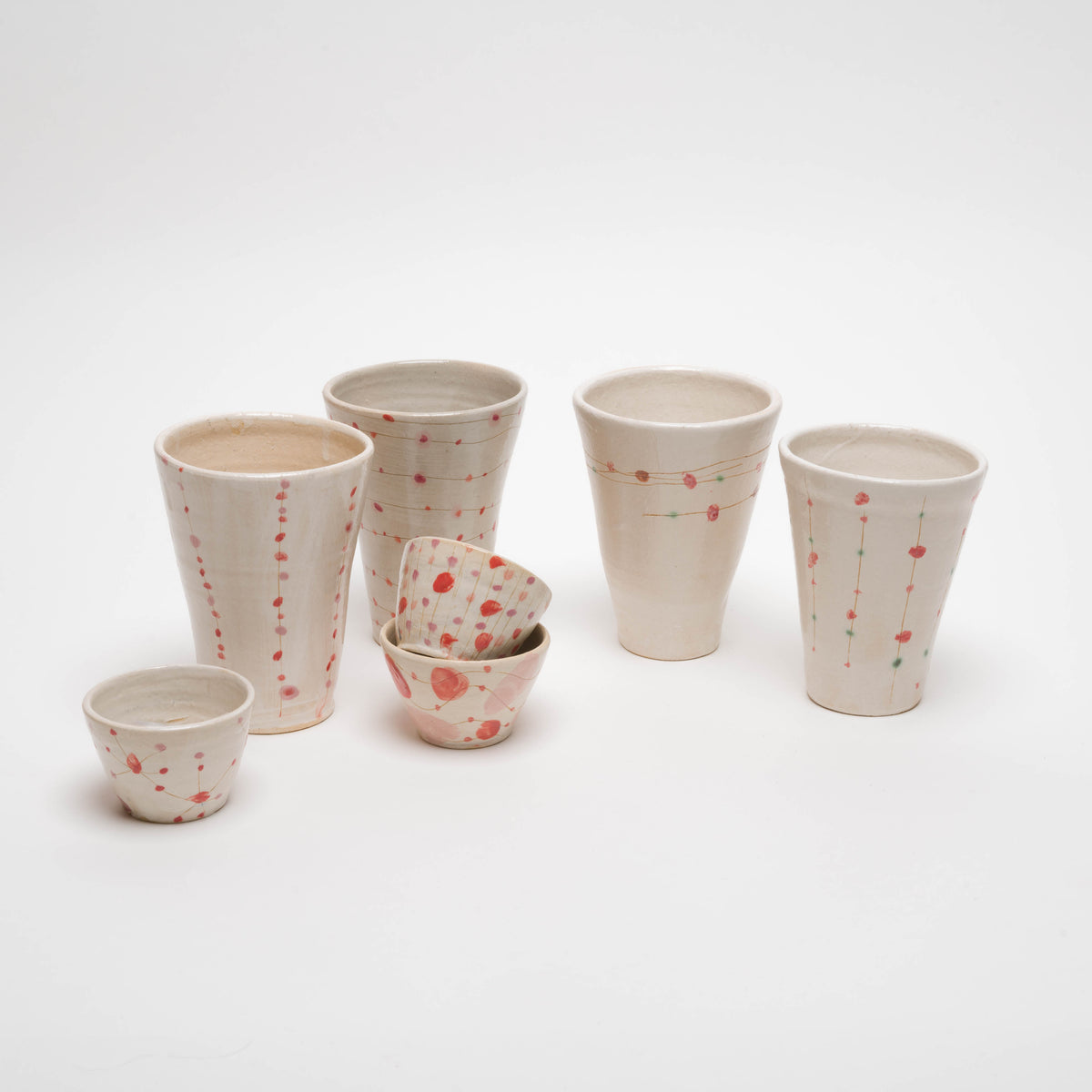 Becher, Handbemalt, Girlanden