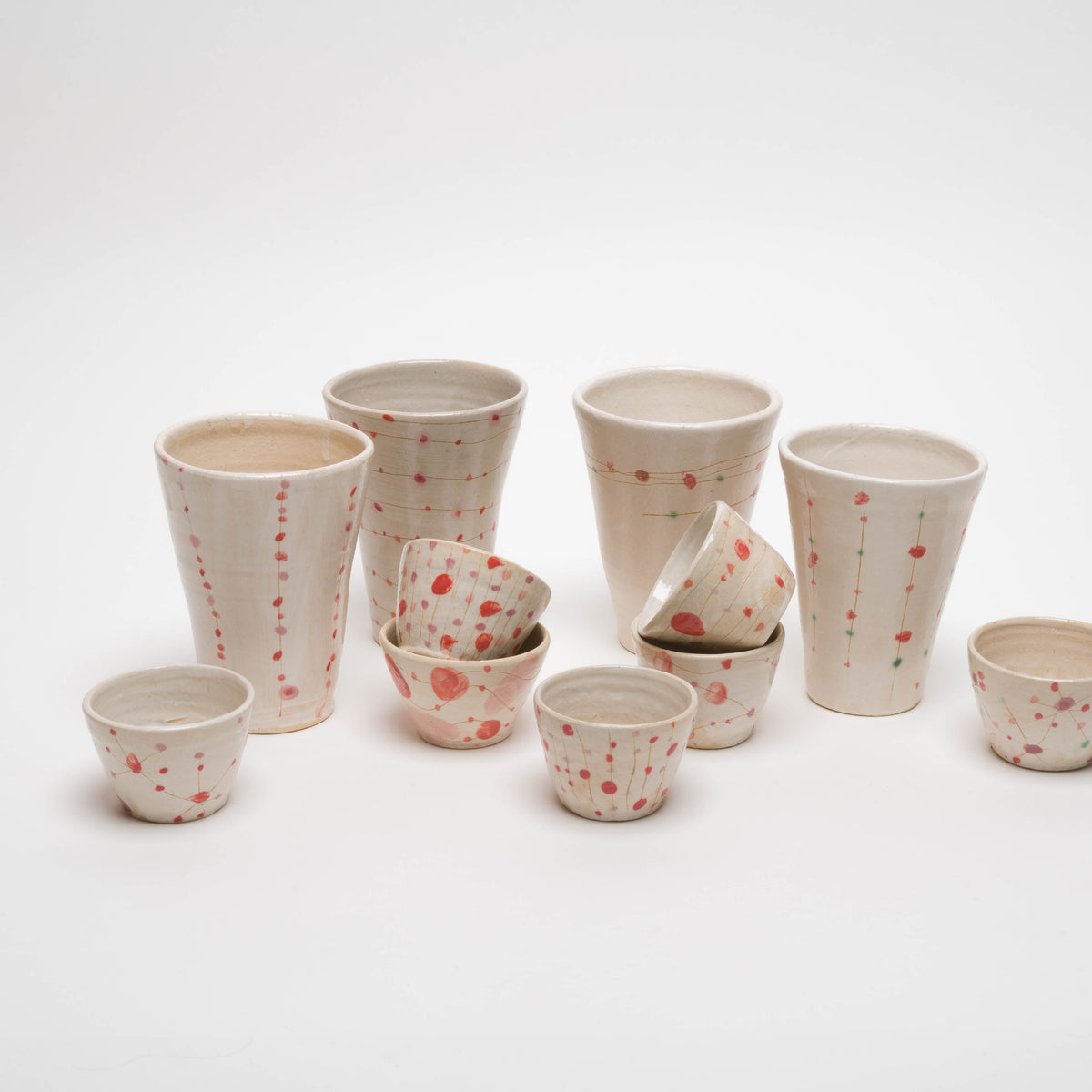 Becher, Handbemalt, Girlanden