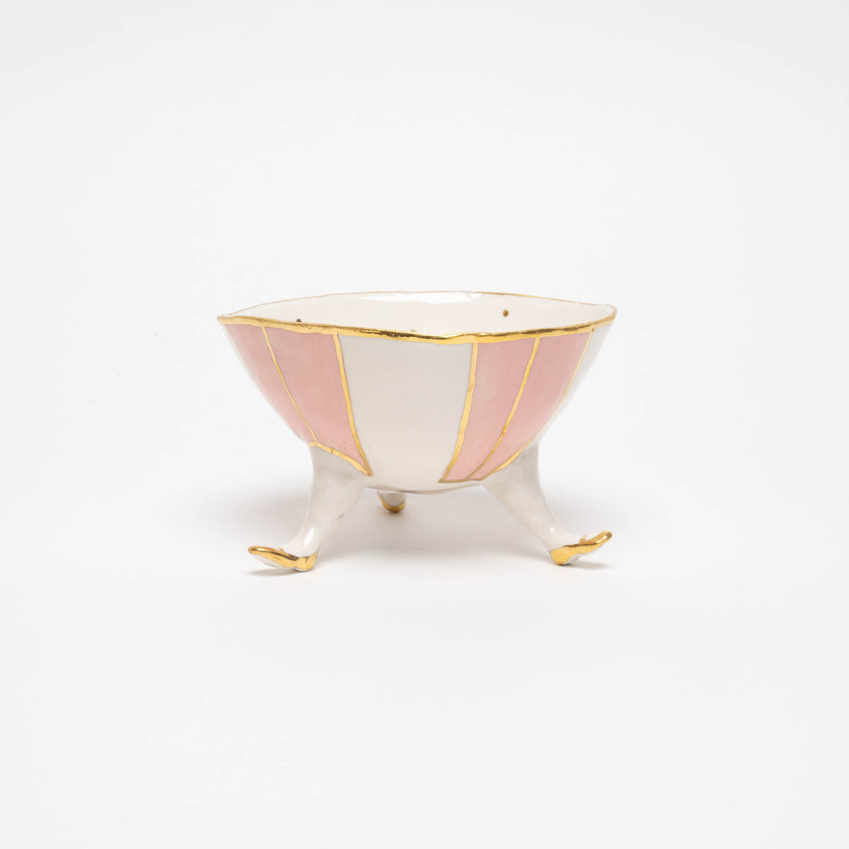 Bowl with feet, pink