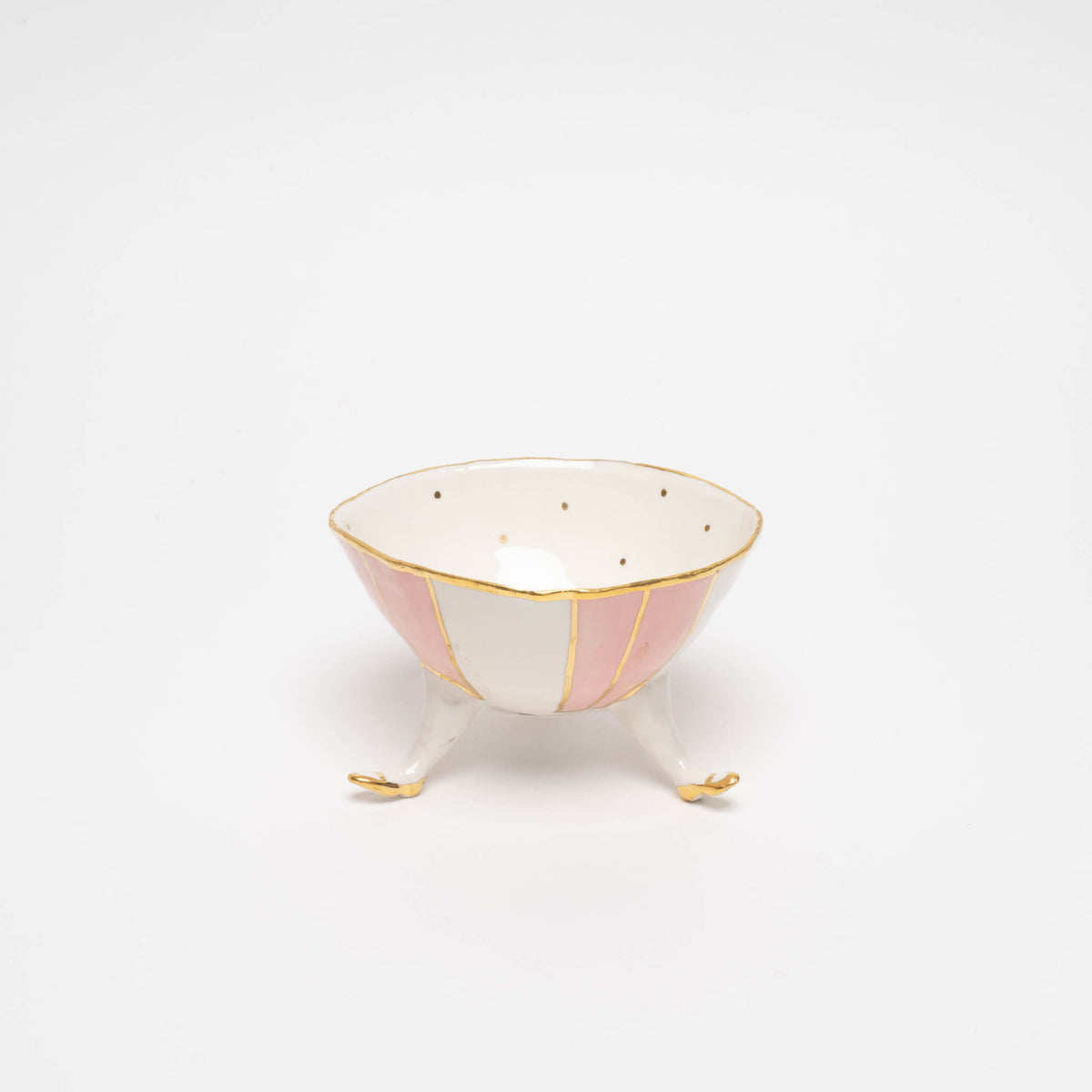 Bowl with feet, pink