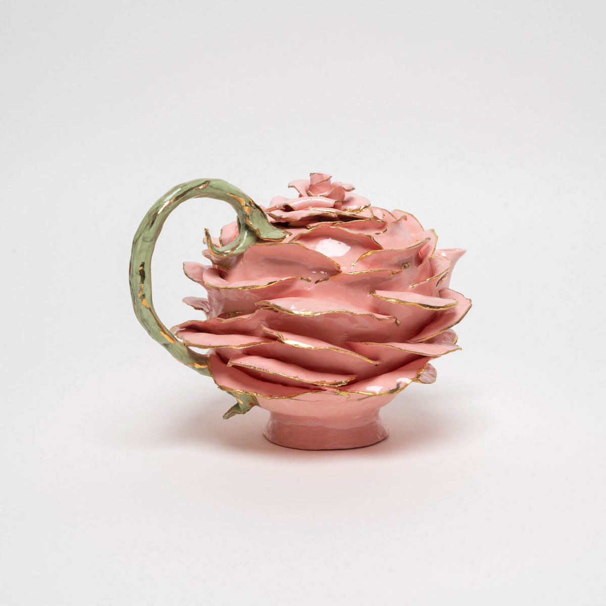 Tea/coffee pot &quot;Rose&quot; porcelain