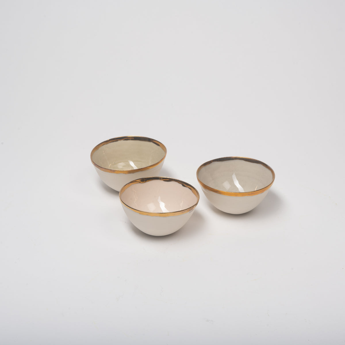 Spice Bowl golden edge D8, Porzellan mit Goldrand