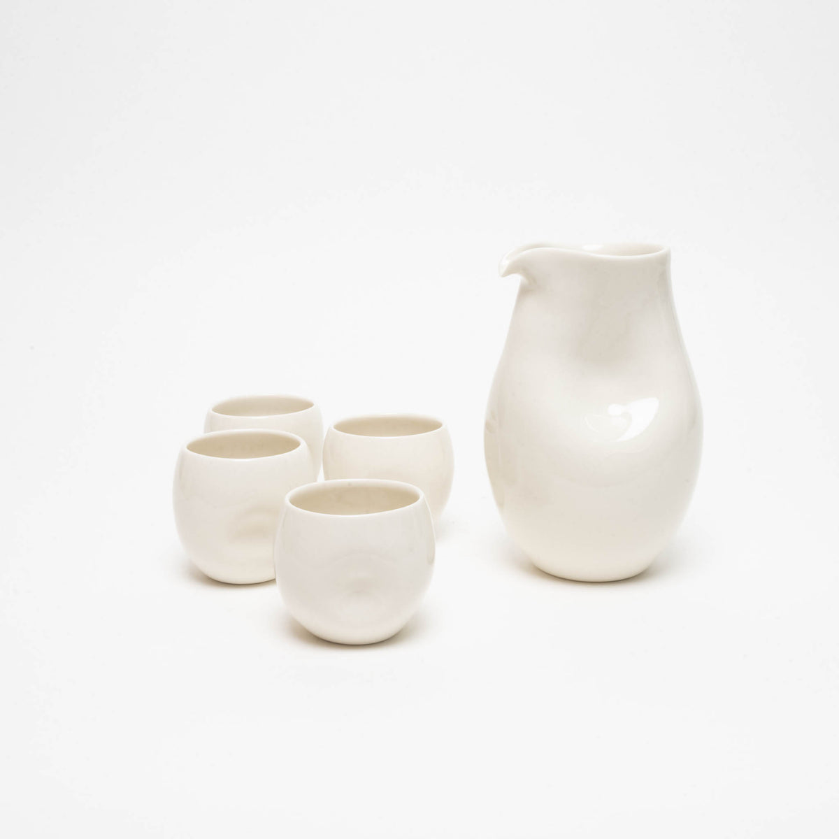Natural porcelain jug, narrow