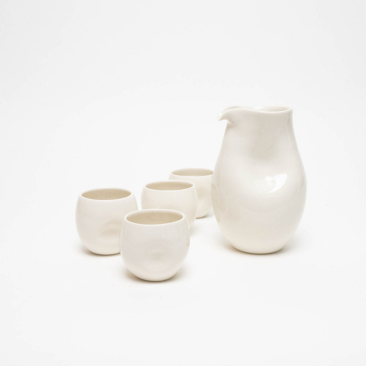 Natural porcelain jug, narrow