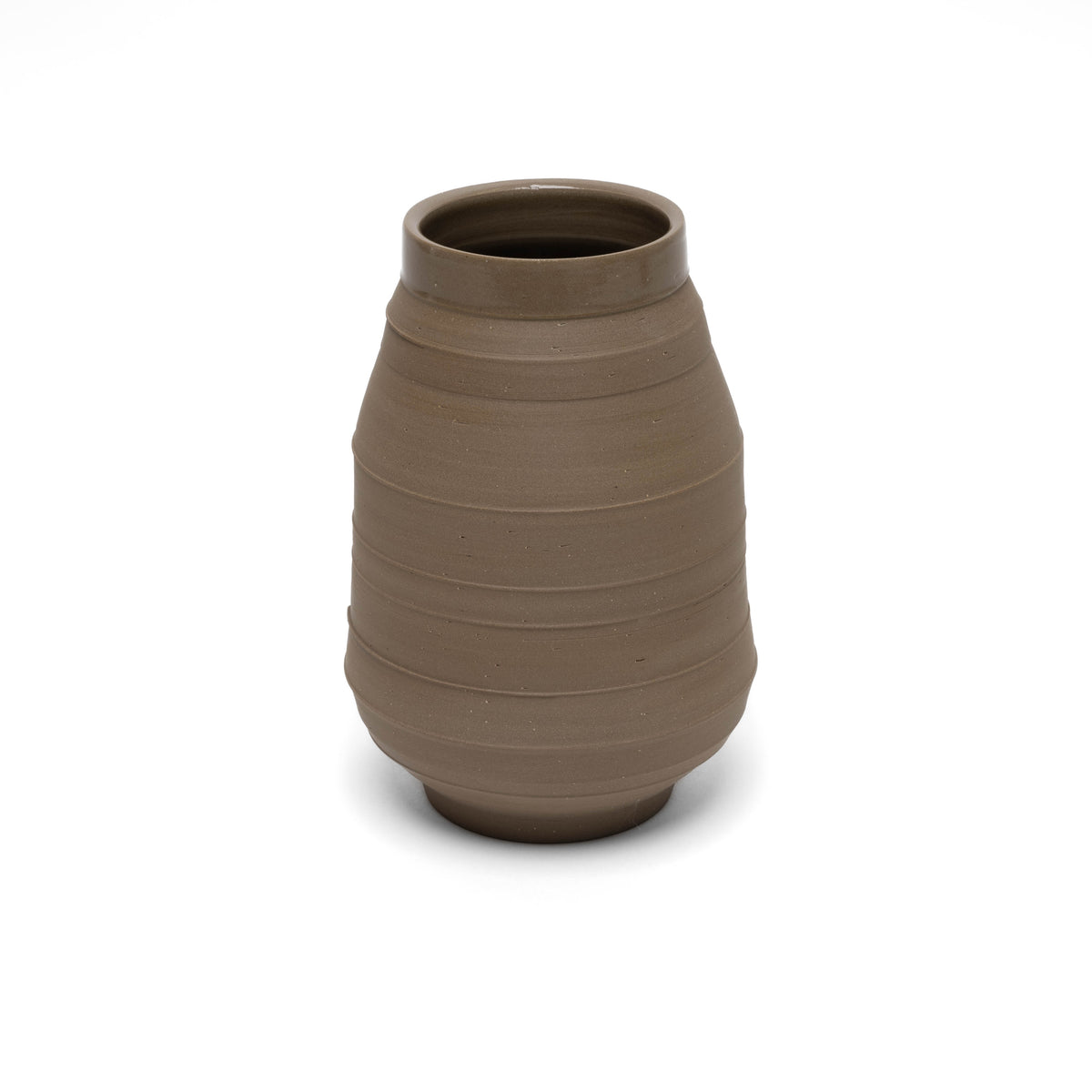 Vase Steinzeug schokolade