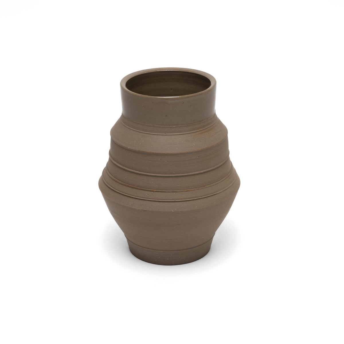 Vase Steinzeug schokolade