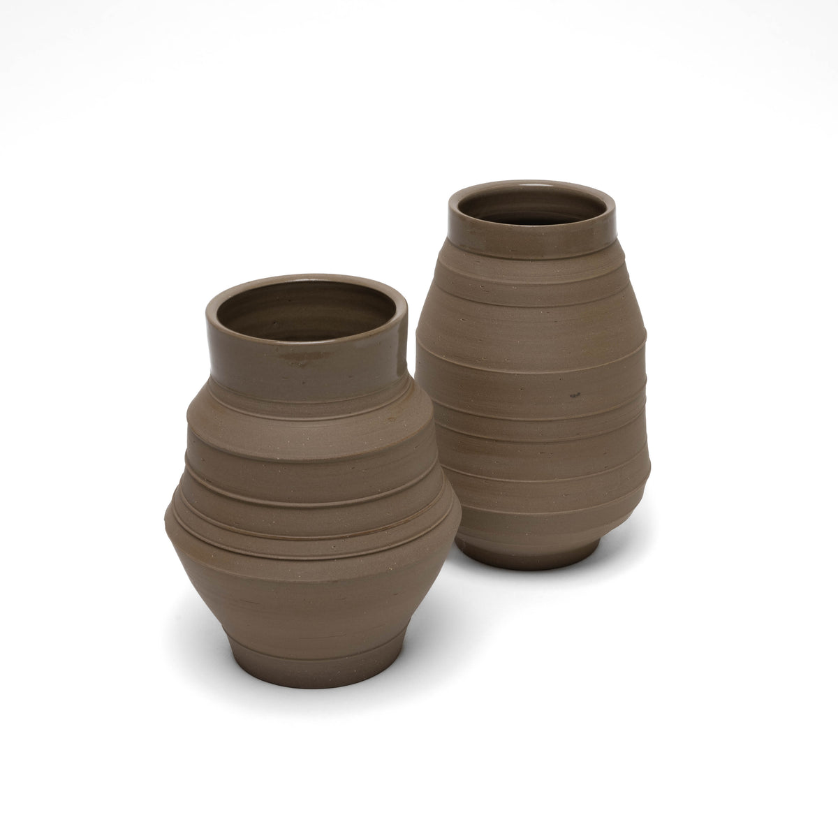 Vase Steinzeug schokolade