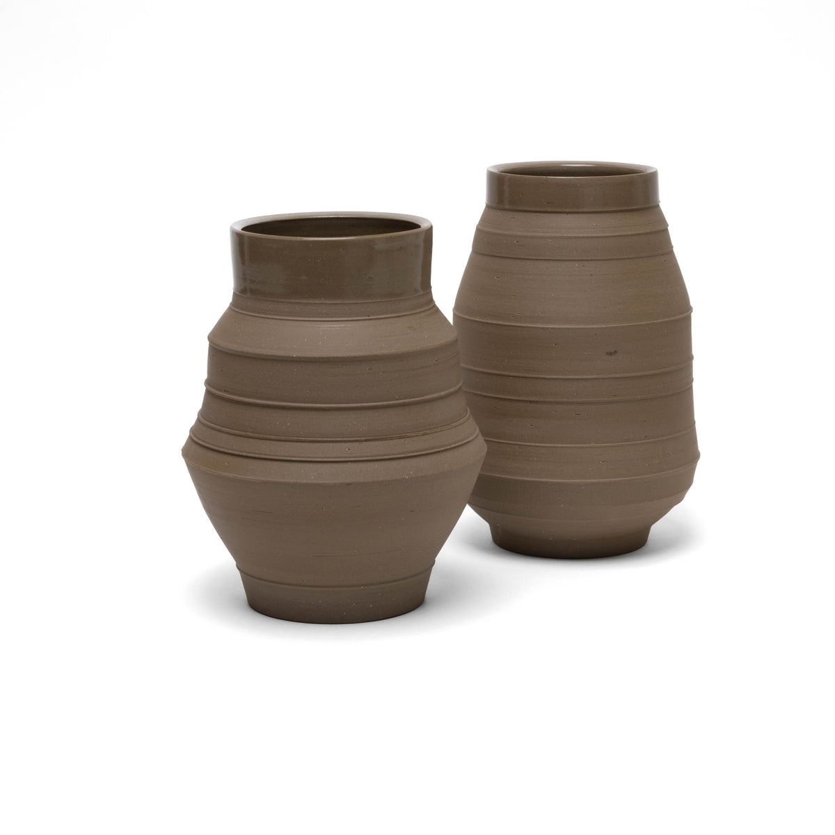 Vase stoneware chocolate