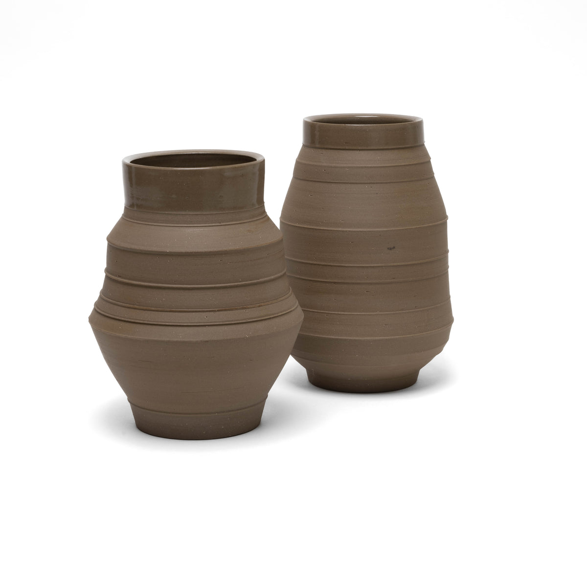 Vase Steinzeug schokolade