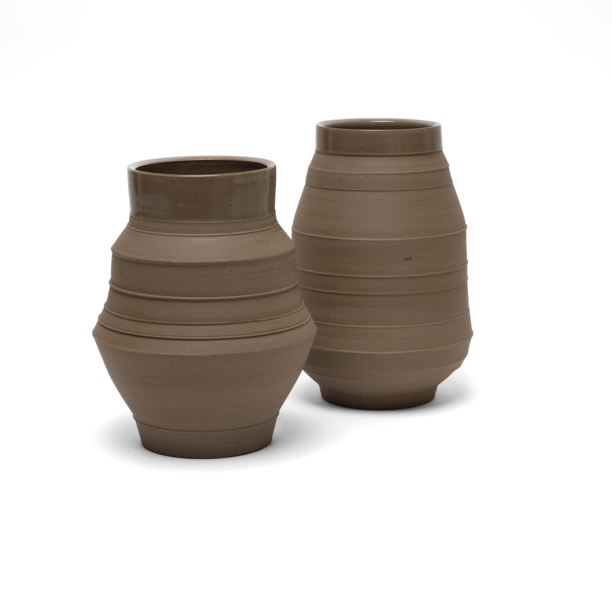 Vase stoneware chocolate