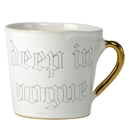 ALICE Große Kaffeetasse Glam, Schriftzug &quot;deep in vogue