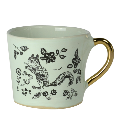 NATHALIE LÉTÉ Medium Coffee Cup Glam, Squirrel