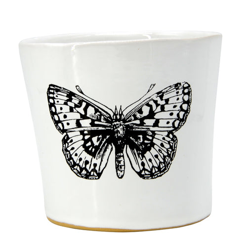 ALICE Large coffee mug white, Butterfly