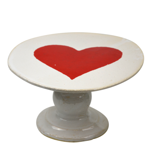 Slumberland cake plate, white